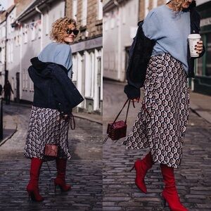 Zara Pleated Midi Skirt
